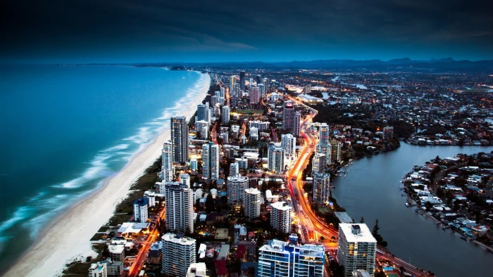 city beach Gold Coast cityscape Australia 2k