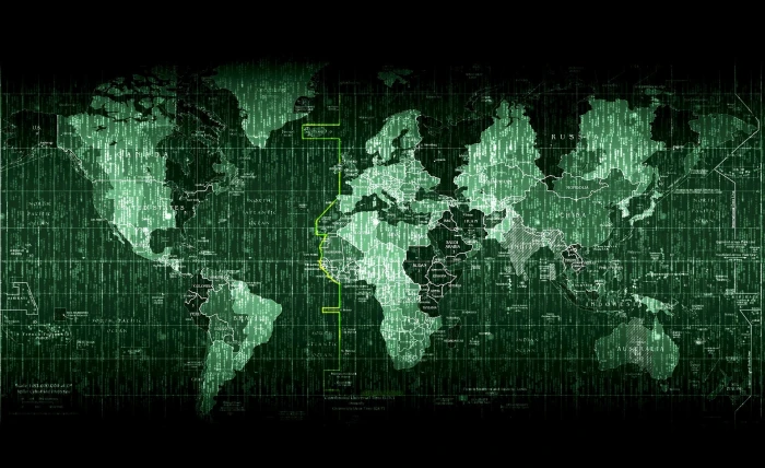 Matrix World Map world map computer code Travel Maps matrix 2k