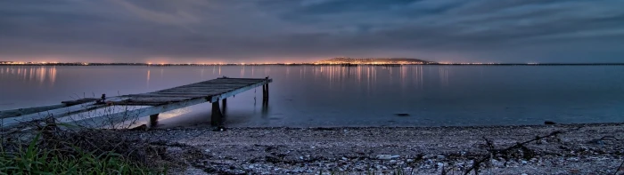 shore lakes multiscreen jetty Nature Lakes HD Art 2k 4k
