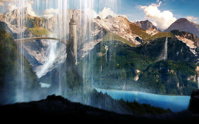 Waterfalls Scenery 2k