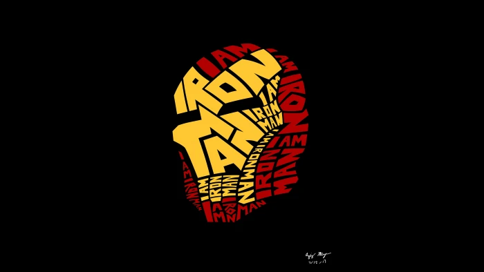 iron man typography artwork hd superheroes 2k 4k 5k 8k