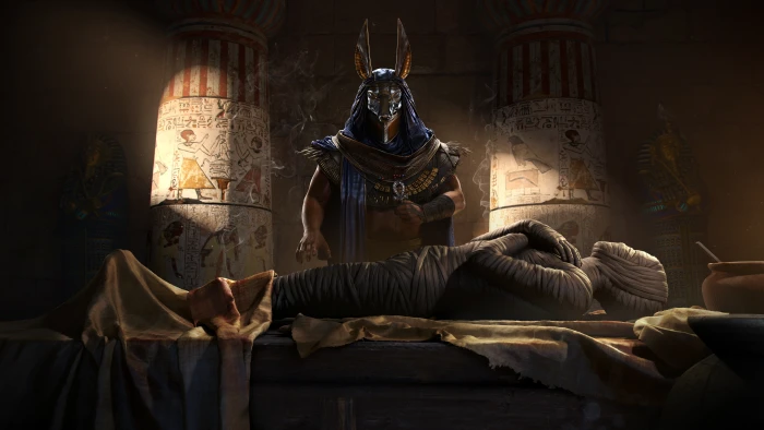 mummy and Anubis wallpaper Egypt Ubisoft Game Assassin s Creed Origins 15 2k 4k 5k 8k 10k