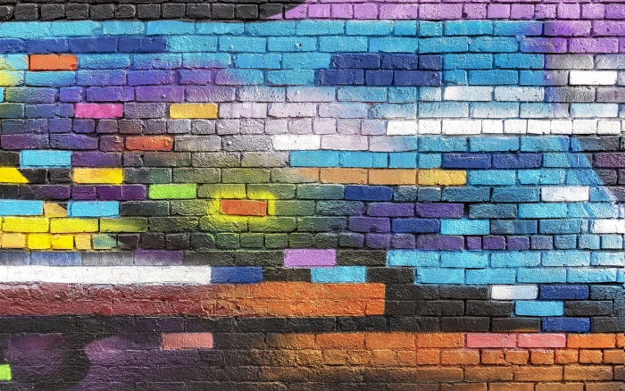colorful wall graffiti textures paint brick street art 2k 4k