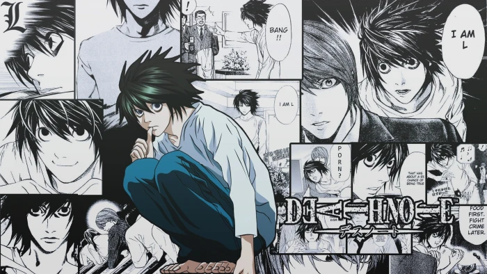 Death Note L wallpaper Lawliet anime creativity representation 21 2k