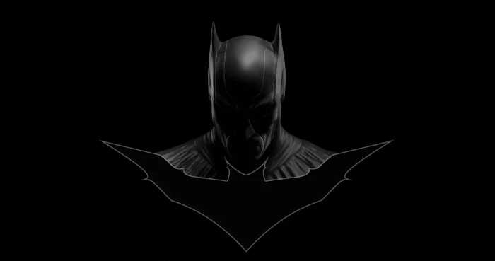 Batman logo black simple background DC Comics superhero 2k 4k 5k 8k