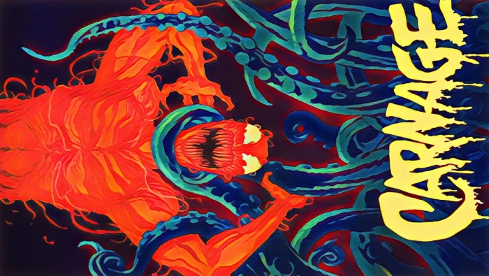 Carnage Spider Man Marvel Comics superhero close up no people 2k