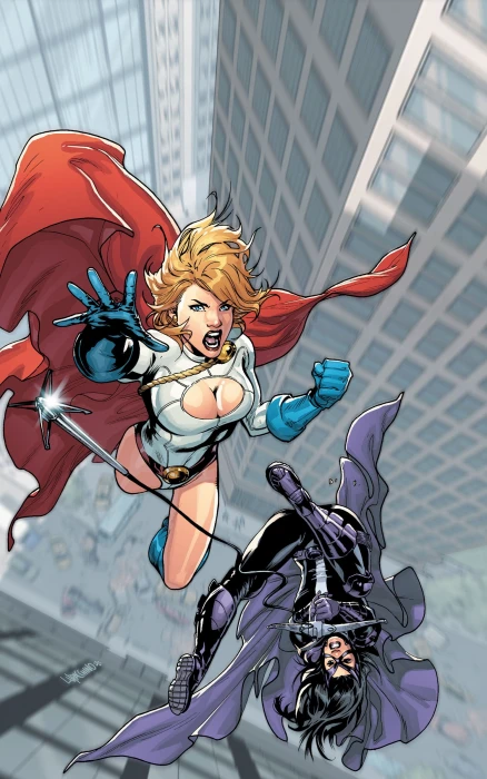 female superhero comic World s Finest Power Girl Huntress 2k