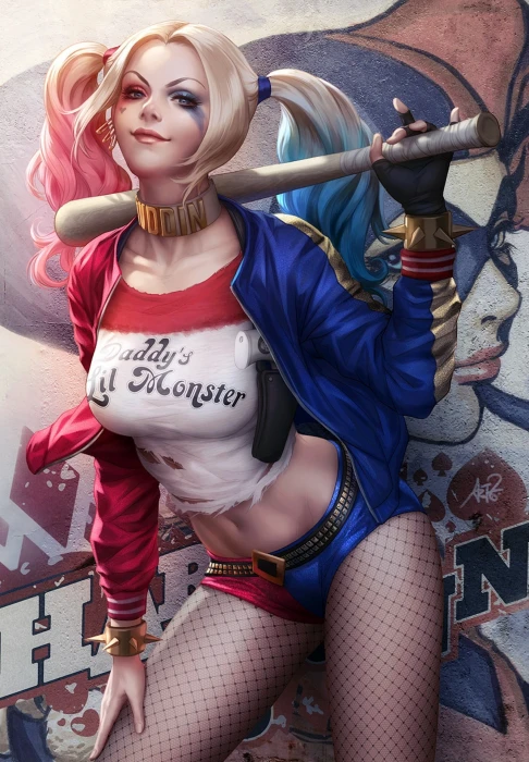 Harley Quinn digital wallpaper untitled artwork short shorts