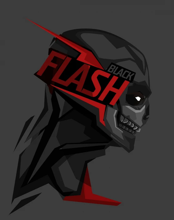 Black Flash illustration superhero DC Comics Bosslogic sign