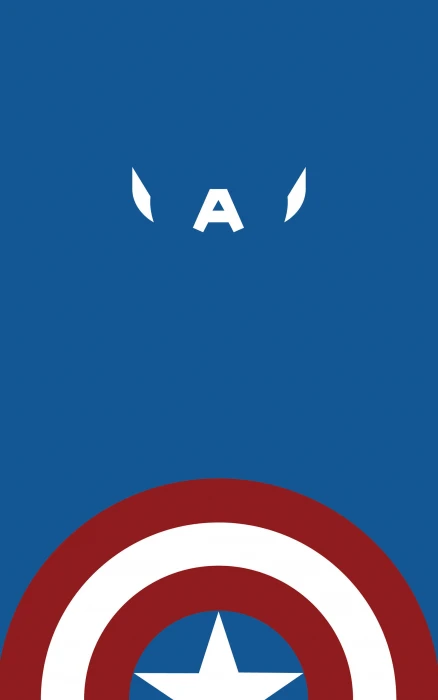 Captain America badge minimalism portrait display Marvel Comics 2k