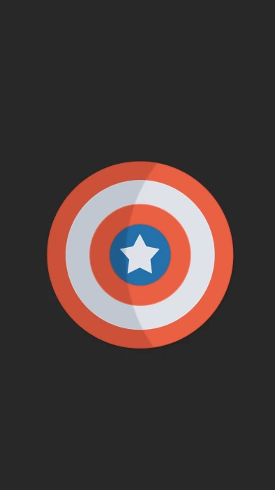 Captain America shield logo superhero minimalism black background