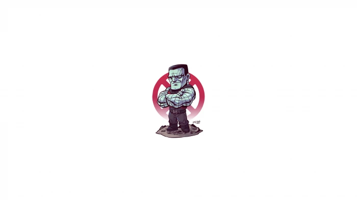 colossus Marvel Comics chibi minimalism Heroes Men 2k 4k