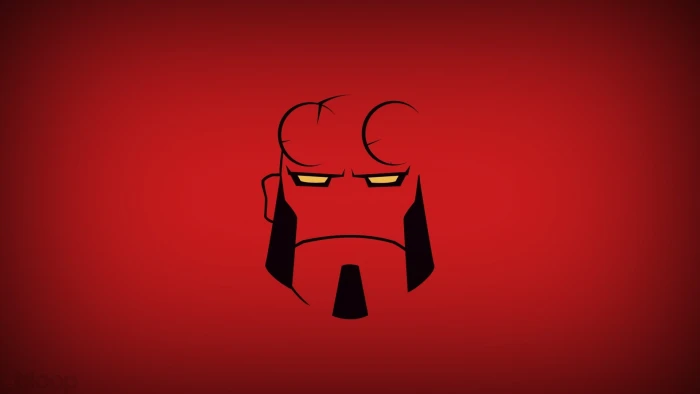 comics superhero Hellboy simple background Dark Horse minimalism 2k
