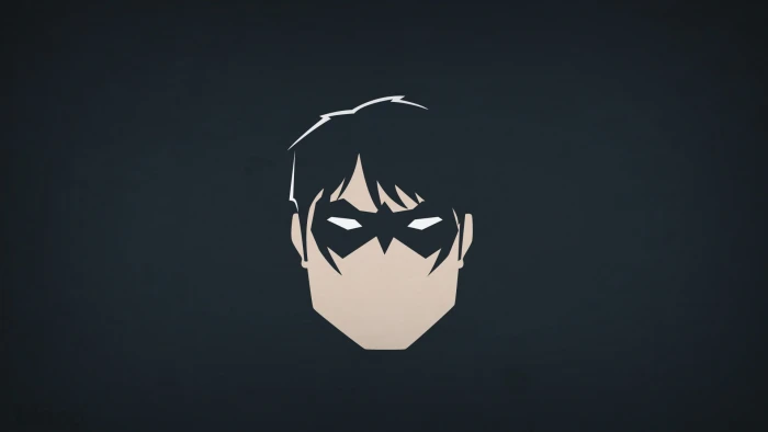 DC Robin icon Comics hero Nightwing minimalism 2k