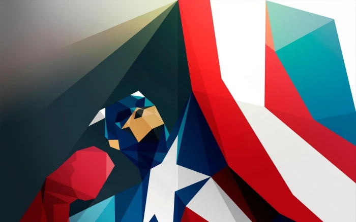 simple background Captain America comic art abstract superhero 2k