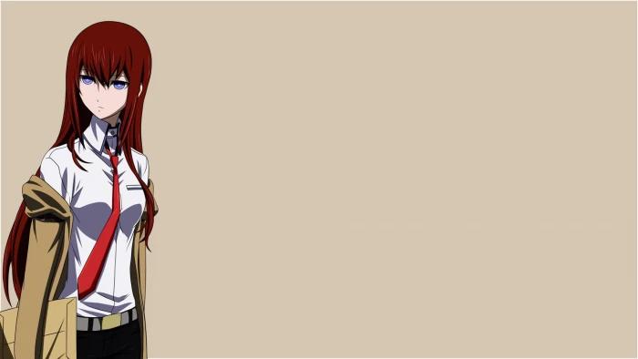 Steins;Gate Makise Kurisu anime one person copy space young adult 2k