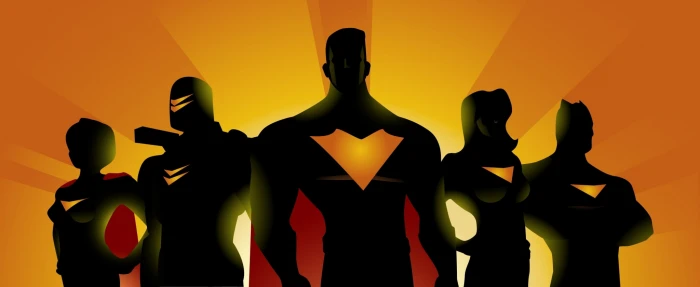 superhero desktop silhouette people celebration indoors 2k