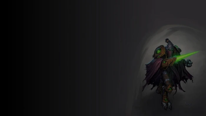 superhero character wallpaper Starcraft II Protoss copy space