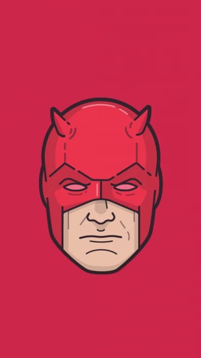 superhero Daredevil colored background art and craft creativity