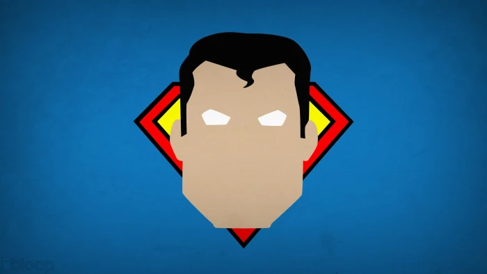 Superman illustration DC Comics superhero blue background 2k