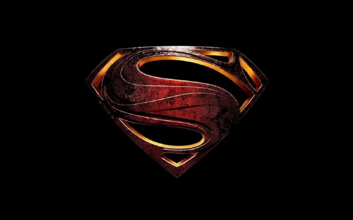 Superman Man Of Steel Black Movie Superhero Logo