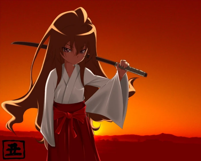 Taiga Tora Dora toradora aisaka taiga girl kimono weapons