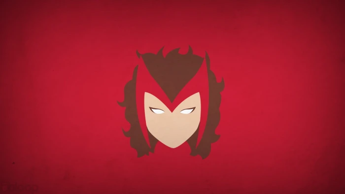 woman head illustration Marvel Comics hero Scarlet Witch 2k