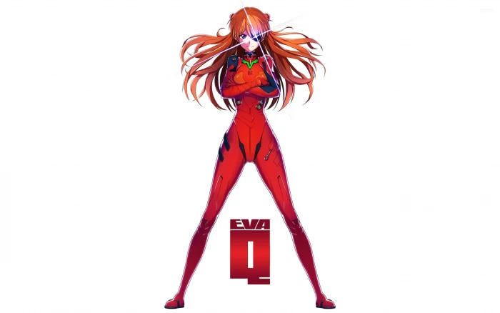Asuka Langley Soryu Neon Genesis Evangelion simple background 2k