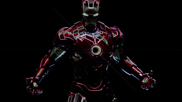 black background superhero Iron Man Marvel Comics Tony Stark 2k