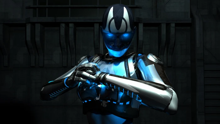 geometry Lemma technology cyborg robot blue indoors communication 2k