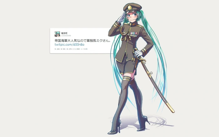 green haired female anime character Vocaloid girls Hatsune Miku 2k