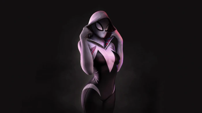 Spider Gwen artwork ArtStation superhero superheroines 2k 4k