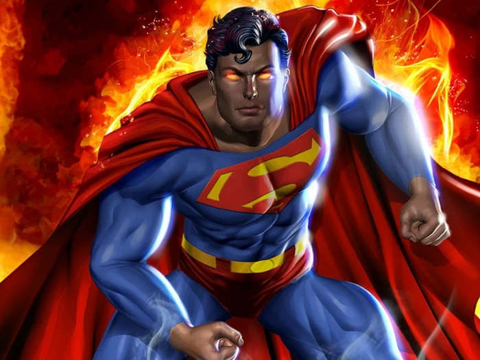 Superman animation red people men superhero fire Natural Phenomenon