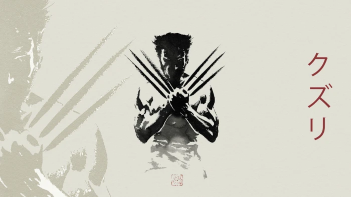 Wolverine sketch artwork kanji superhero simple background 2k