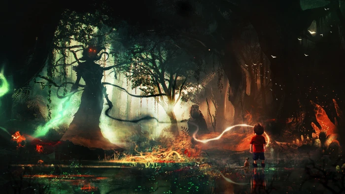 boy animated digital wallpaper artwork fantasy art 2k