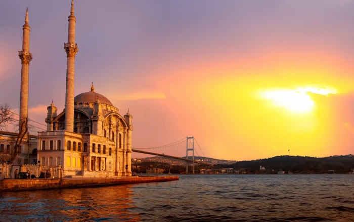 Ortakoy Mosque istanbul Turkey beautiful city Sea of Marmara 2k