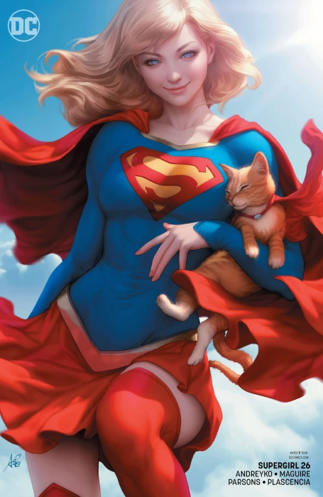 Supergirl DC Comics superheroines blonde artwork cats 2k