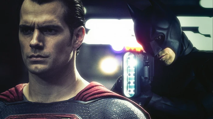 superhero DC Comics Batman Superman portrait headshot 2k