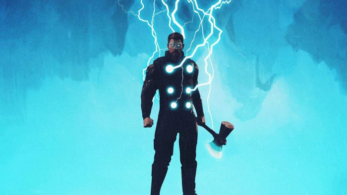 thor hd artwork digital art superheroes underwater one person 2k