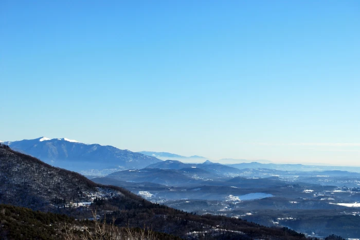 Winter Hills Scenery mountains sky nature snow mountain Range 2k 4k