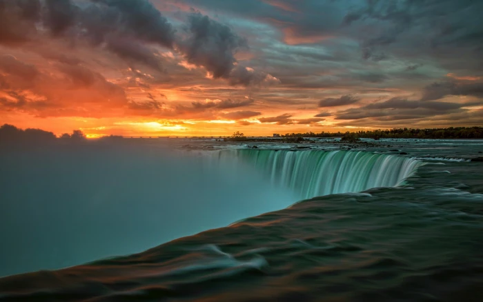 Niagara Falls In Canada Sunset Landscape Nature Ultra Hd Desktop Wallpapers For Computers Laptop Tablet And Mobile Phones 83 2k 4k