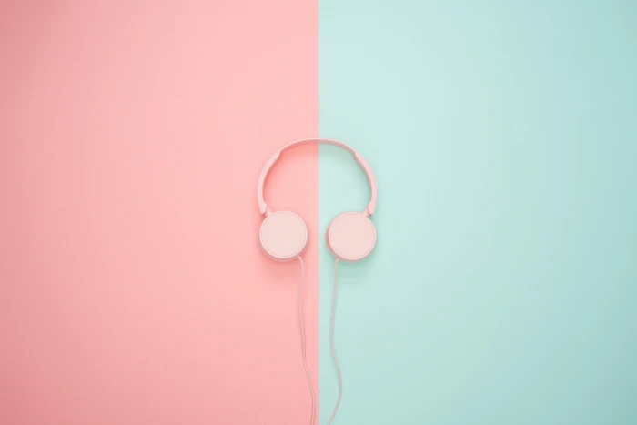 pink corded headphones minimalism pastel stethoscope healthcare And Medicine 2k 4k 5k