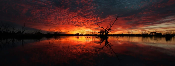 sunset hd pc reflection sky orange color beauty in nature 2k 4k