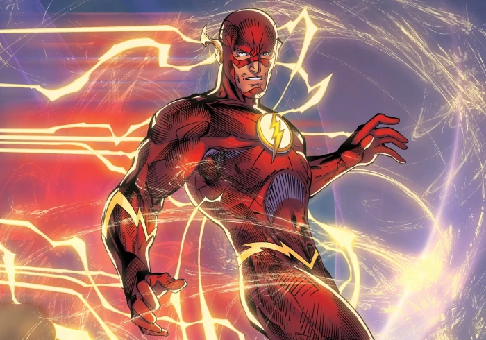 The Flash digital wallpaper superhero DC Comics illuminated 2k