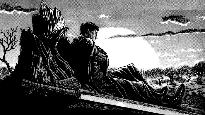 Kentaro Miura Berserk Guts day nature sky art and craft 2k