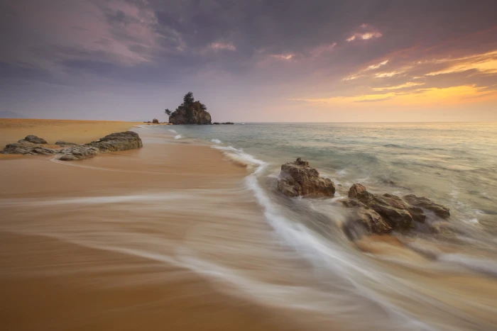 sea landscape beach water bora flow HD wallpaper kemasik 2k 4k 5k