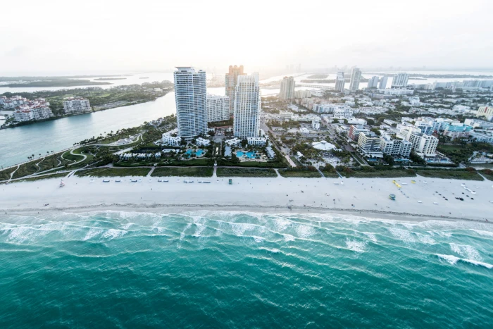 city buildings architecture cityscape sea Miami skyscraper 2k