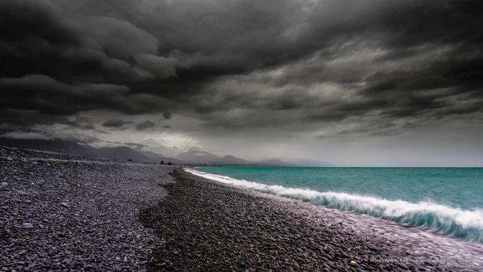 Stoney Beach Kaikoura South Island New Zealand Oceania 2k
