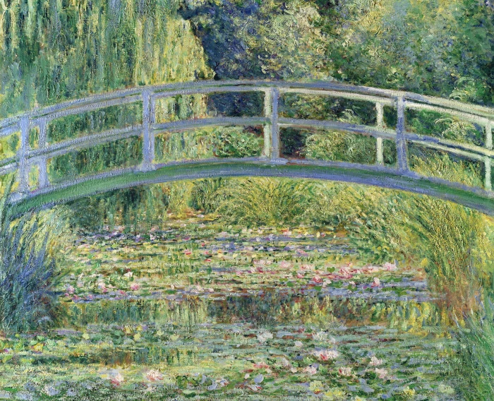 trees landscape pond Lily picture Claude Monet Japanese Bridge 2k