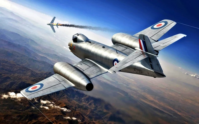 fighter interceptor The Korean war Meteor Gloster 2k